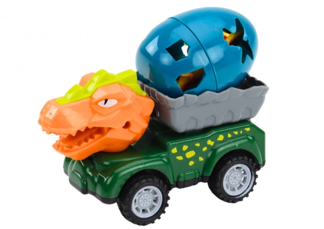 Auto Dino s vajcom a prívesom – set figúrok