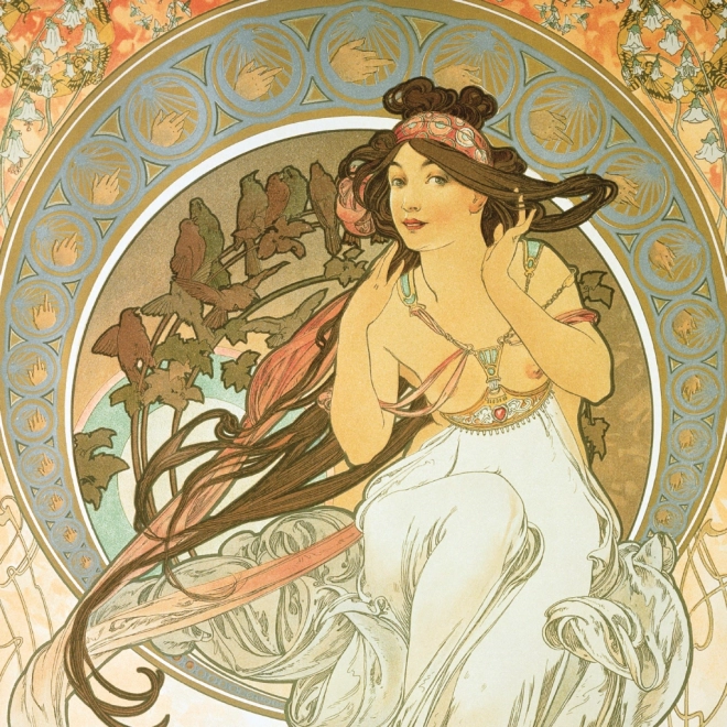 Poznámkový kalendár Alfons Mucha 2025