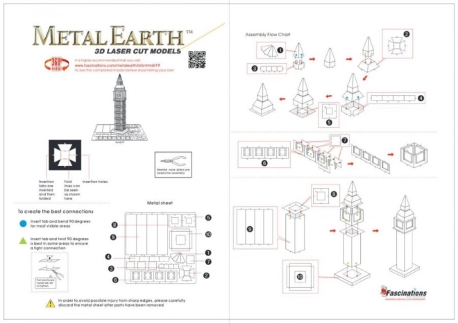 3D puzzle Veľký Ben od Metal Earth