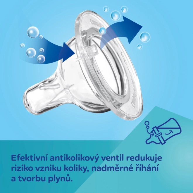 Canpol babies Antikoliková fľaša EasyStart MOUNTAINS 240 ml – Ružová