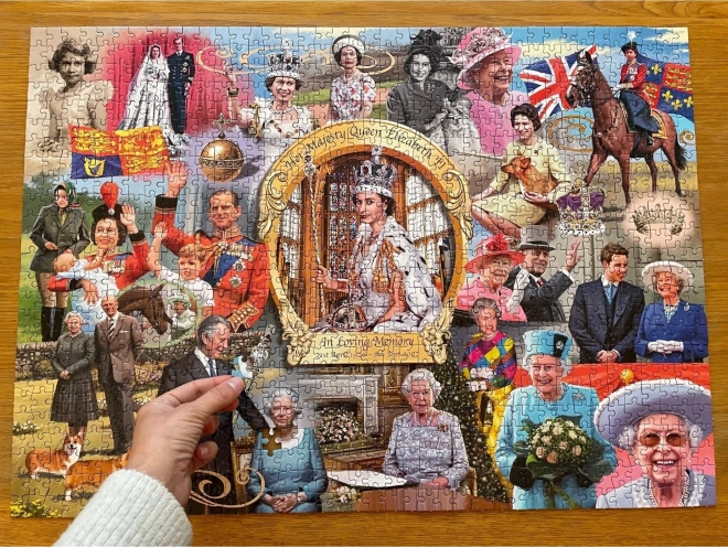 Puzzle Kráľovná Alžbeta II. 1000 dielikov