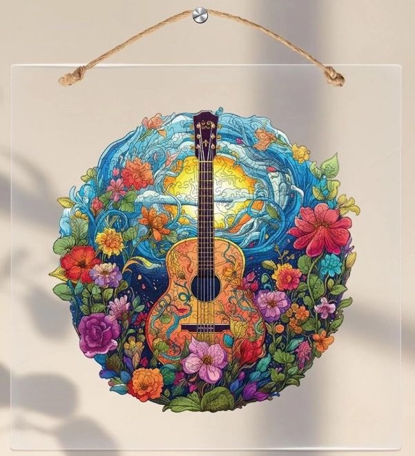 Drevené puzzle Gitara 200 dielikov