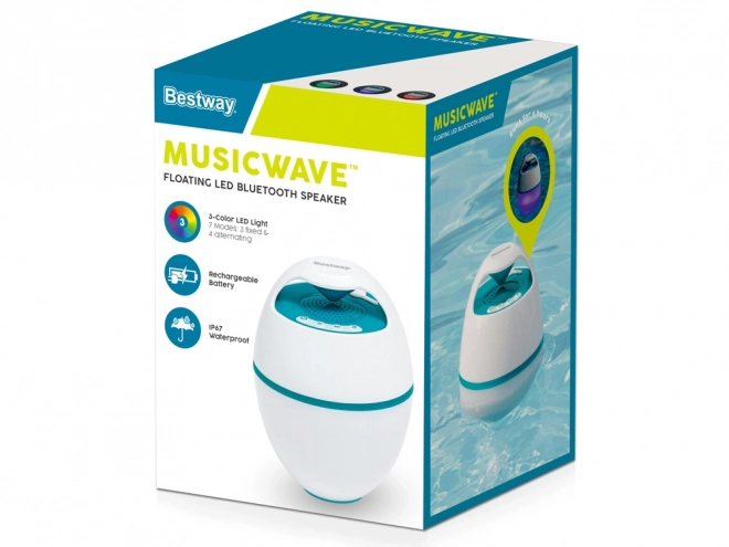 Bestway Plávajúci Reproduktor MusicWave s Bluetooth a LED Svetlom