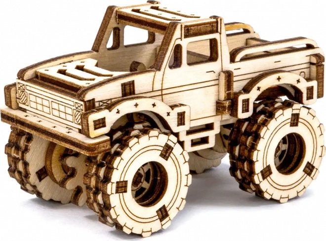 Drevené 3D puzzle Rýchly Monster Truck