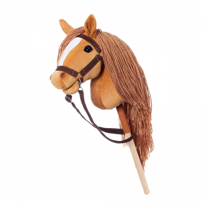 Drevený kôň na tyči Hobby Horse HOPPIHORSE Gaštanová hnedá