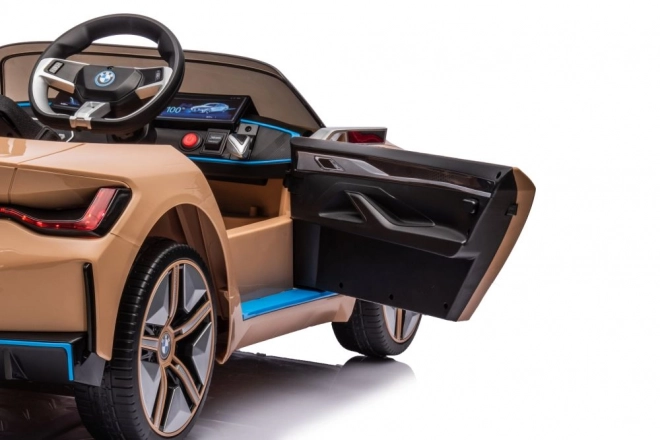Detské elektrické auto BMW I4 zlaté 4x4