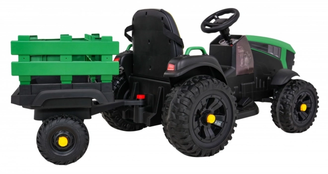 Titanový traktor s prívesom zelený