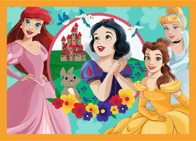 Puzzle 4v1 Disney Rozprávkové príbehy Princezné