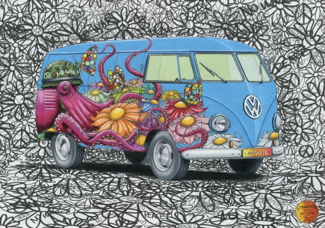 Hippies VW puzzle 500 dielikov