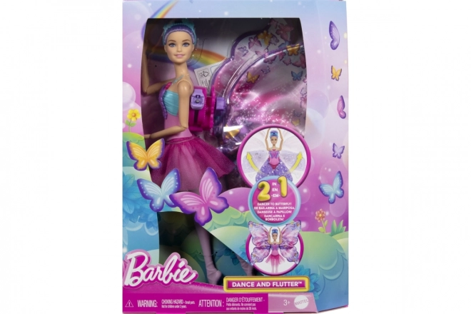 Bábika Barbie tanečnica s motýlími krídlami