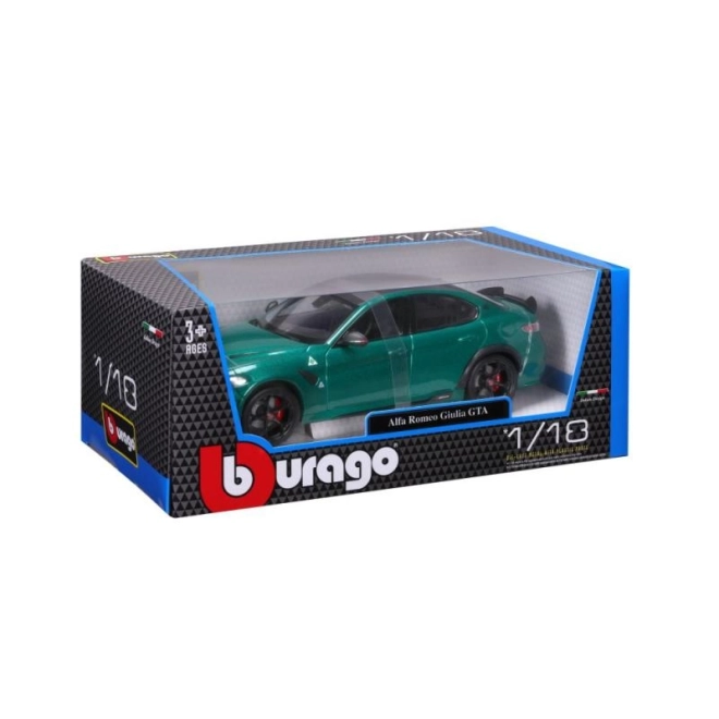 Bburago Alfa Romeo Giulia GTA 1:18 zelený kovový model