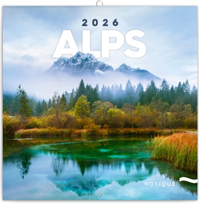 Poznámkový kalendár Alpy 2026