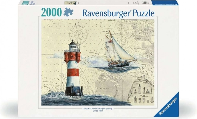 Romantický maják puzzle 2000 dielikov