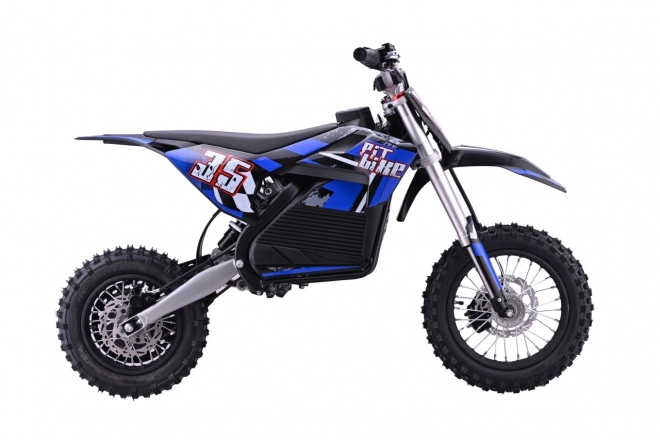 Modrý elektrický pit bike