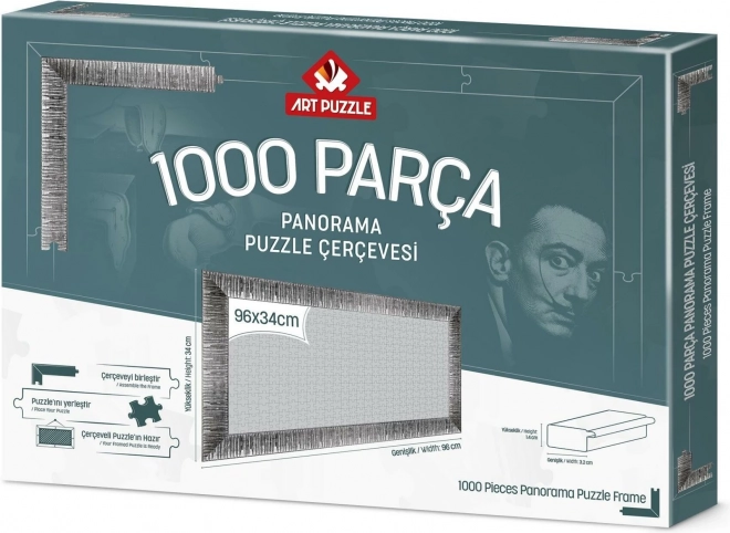Rám na puzzle 96x34cm strieborný