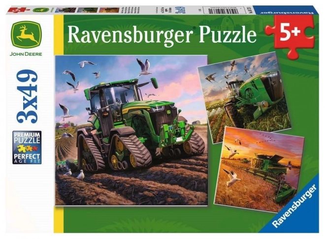 Ravensburger puzzle John Deere v akcii 3x49 dielikov