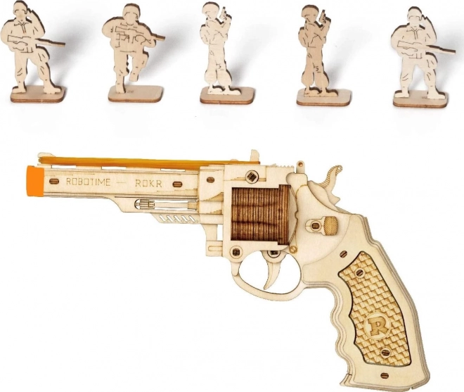 3D drevené puzzle Revolver Corsac M60