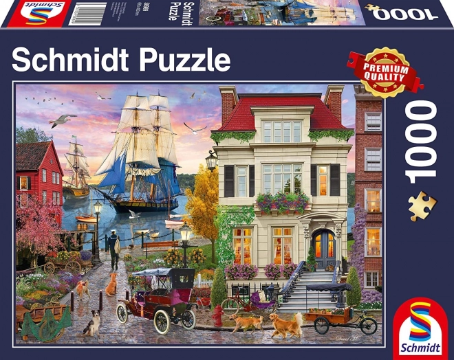 Puzzle Loď v prístave 1000 dielikov