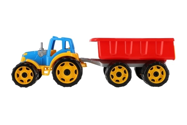 Traktor s vlekom plastový 53 cm voľný chod v sieti