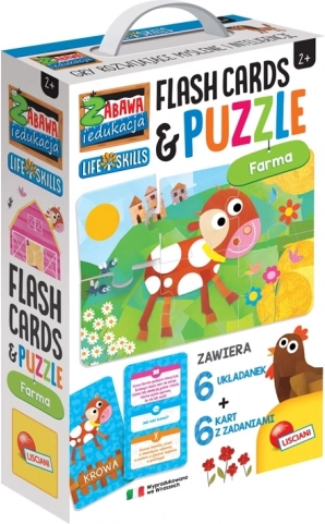 Lisciani vzdelávacie puzzle a karty Farma