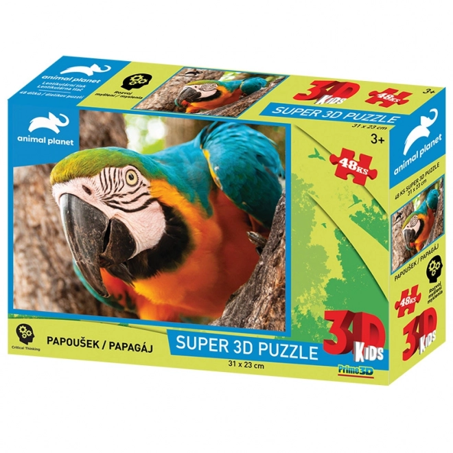 Puzzle Papagáj 3D