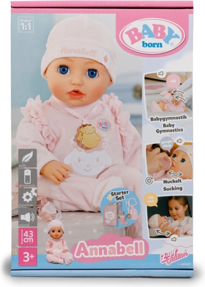 Bábika Baby born Annabell 43 cm s elektronickými funkciami