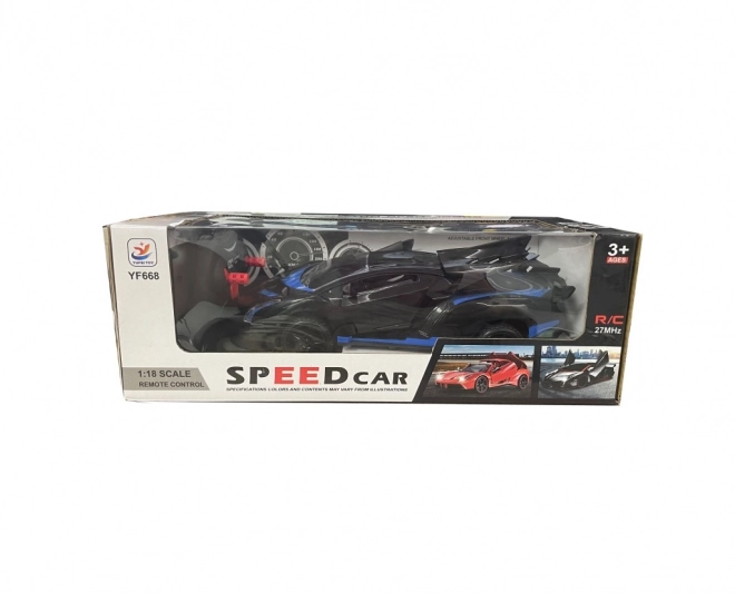 Športové RC auto 1:18 čierno-modré