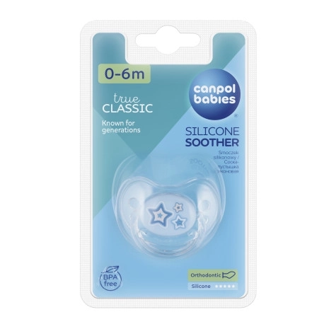 Canpol babies cumlík 0-6m silikónový anatomický NEWBORN BABY – Modrá