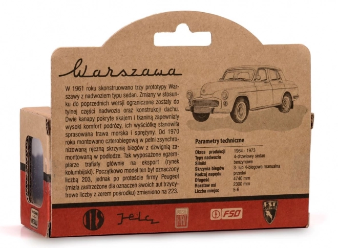 Model auta Warszawa 223 Popolavý 1:43