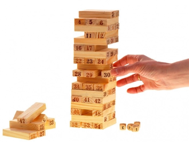 Drevené kocky Jenga Hojdajúca sa veža