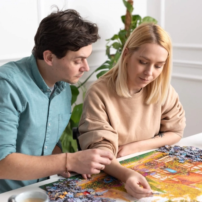 Puzzle 1000 dielikov prémiovej kvality Návšteva Santorini