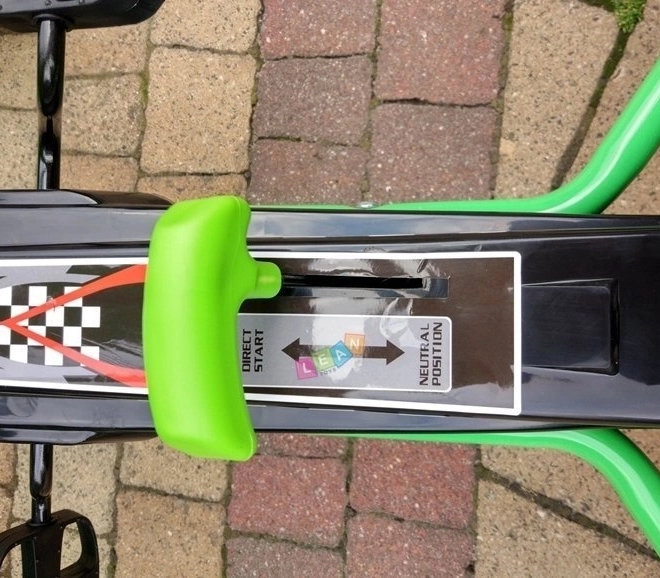Pedálová vzduchová motokára + Nafukovacie pneumatiky + Nastaviteľné sedadlo – Zelená