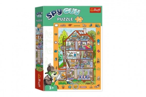 Trefl: Puzzle pozorovacie 24 dielikov - Spy Guy - doma
