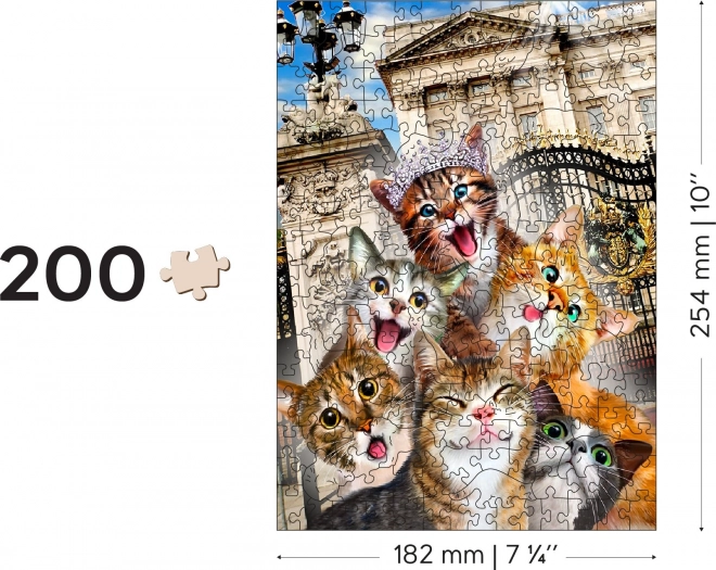 Drevené puzzle Mačence v Londýne 200 dielikov