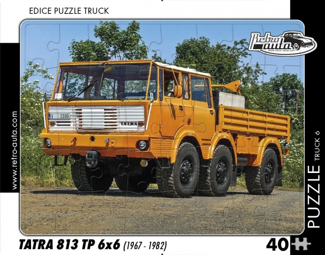 Retro puzzle nákladné auto Tatra 813 TP 6x6