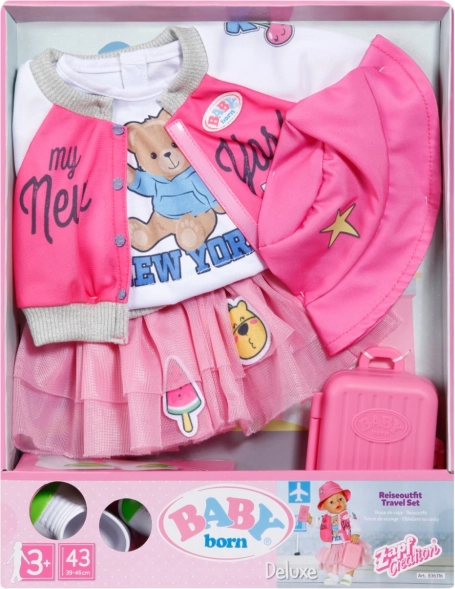 BABY born cestovná sada oblečenia pre bábiky 43 cm