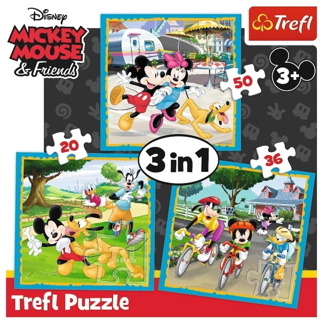 Puzzle Mickey Mouse a priatelia 3 v 1