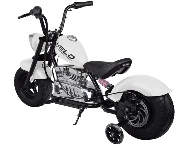 Elektrická motorka Chopper na batériu pre deti – Biela