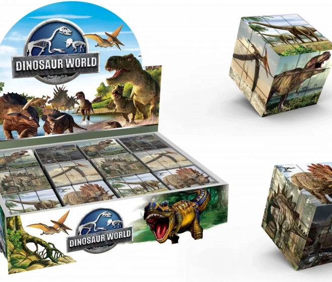 Obrázkový hlavolam Kostička Dinosaury 5,7 cm