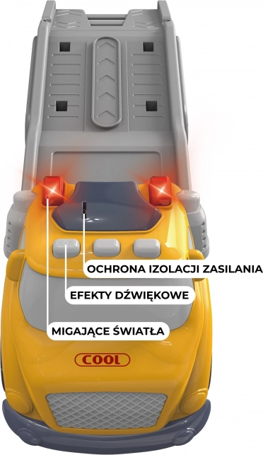 Žltá odťahová súprava WOOPIE City Truck so svetelnými a zvukovými efektmi