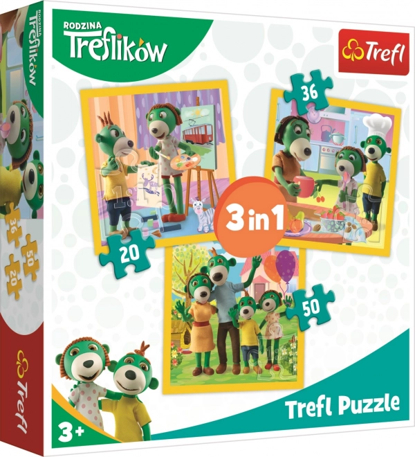 Puzzle Treflíci: Být spolu je fajn 3v1