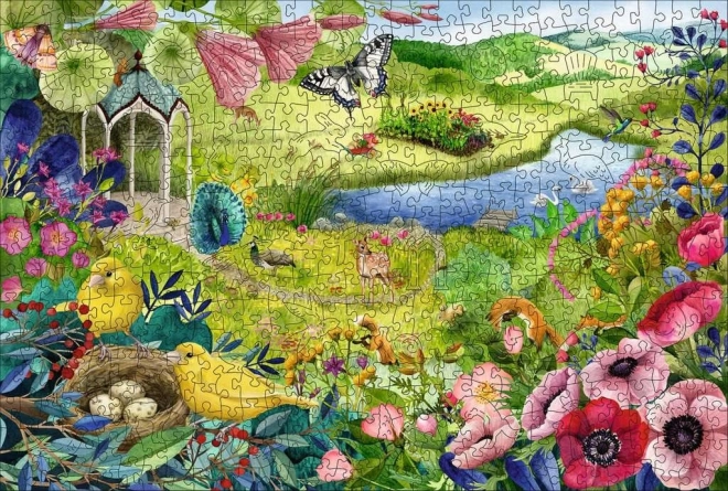 Drevené puzzle Divoká záhrada 500 dielikov