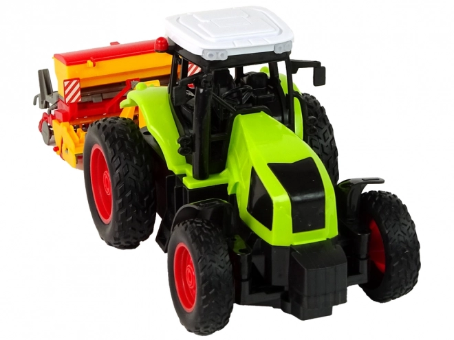 Poľnohospodársky traktor s lisom R/C 1:16 zelený