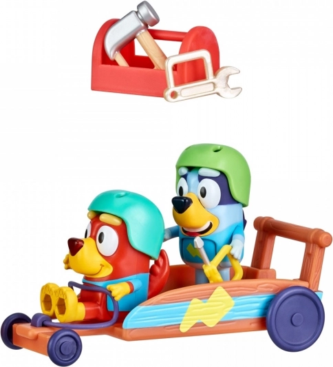 Figúrky Bluey Gokart s 2 figúrkami psíkov
