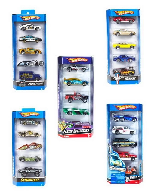 Set piatich autíčok Hot Wheels