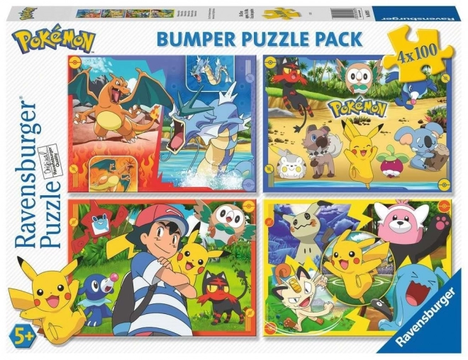 RAVENSBURGER Pokémoni z Aloly Puzzle 4x100 dielikov