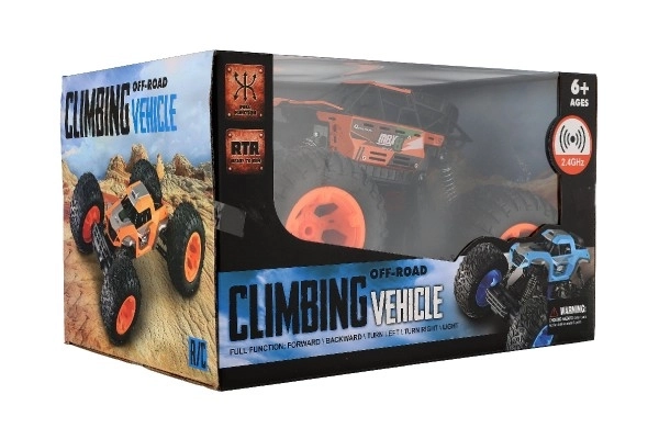 Auto RC Off-Road off-road 2,4GHz plastové 32cm dobíjacie balenie+batérie v krabici 38x23x26cm – Oranžová