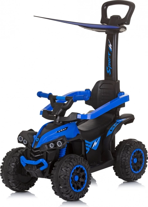 Chipolino odrážadlo s baldachýnom a vodiacou tyčou ATV modré