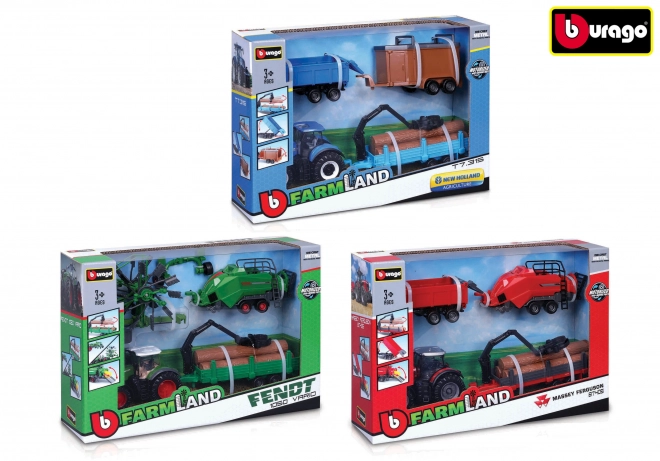 Dárkový set farmárskeho traktora Bburago 10cm