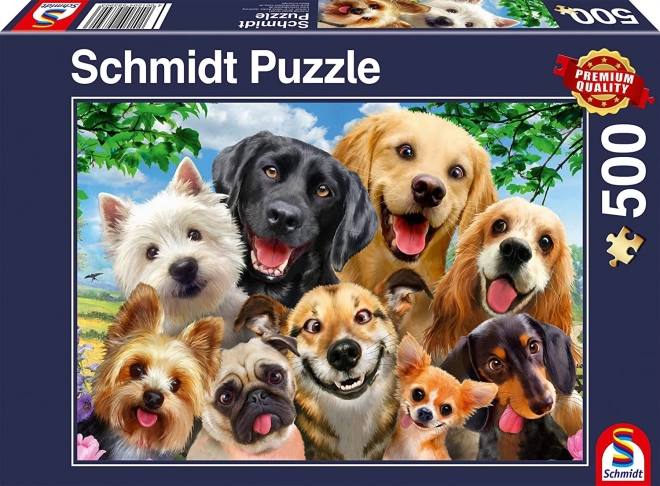 Puzzle Psí Selfie 500 Dielikov